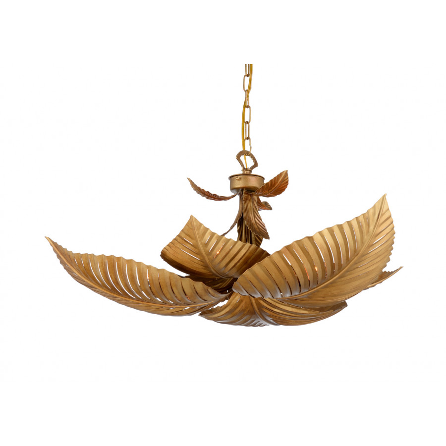 Wildwood Naples Palm Chandelier - Antique Gold, Large