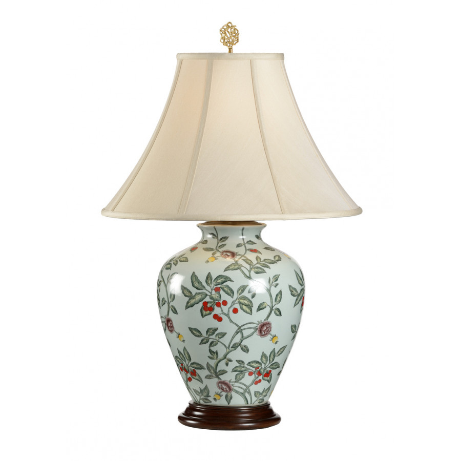 Wildwood - Gooseberry Cherry Lamp in Hand Painted, Porcelain