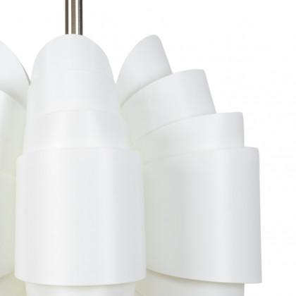 Wildwood - Opera Pendant in Polished Nickel/White, Metal/Styrene
