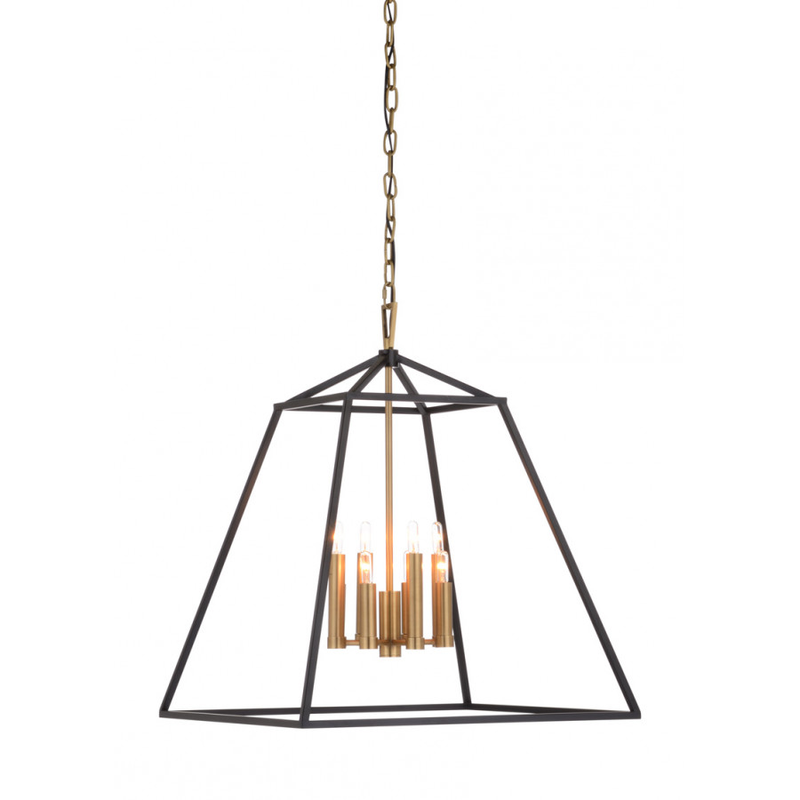 Wildwood - Poligono Pendant in Black/Antique Brass, Iron