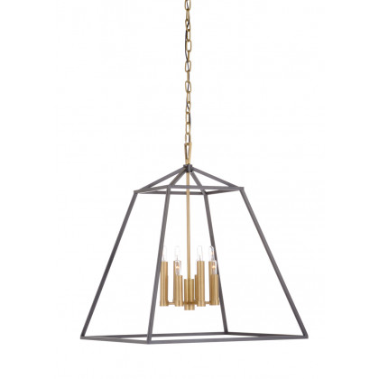 Wildwood - Poligono Pendant in Black/Antique Brass, Iron