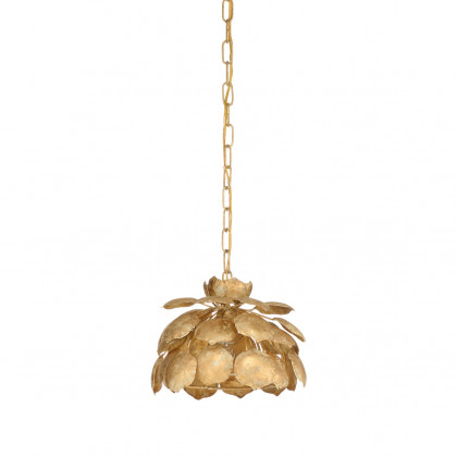 Wildwood Pleione Petal Pendant - Gold Clay, Small