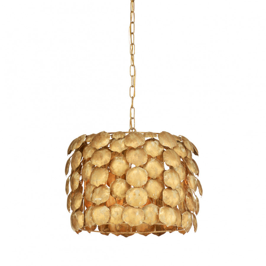 Wildwood - Phaphinia Petal Pendant in Gold Clay, Iron