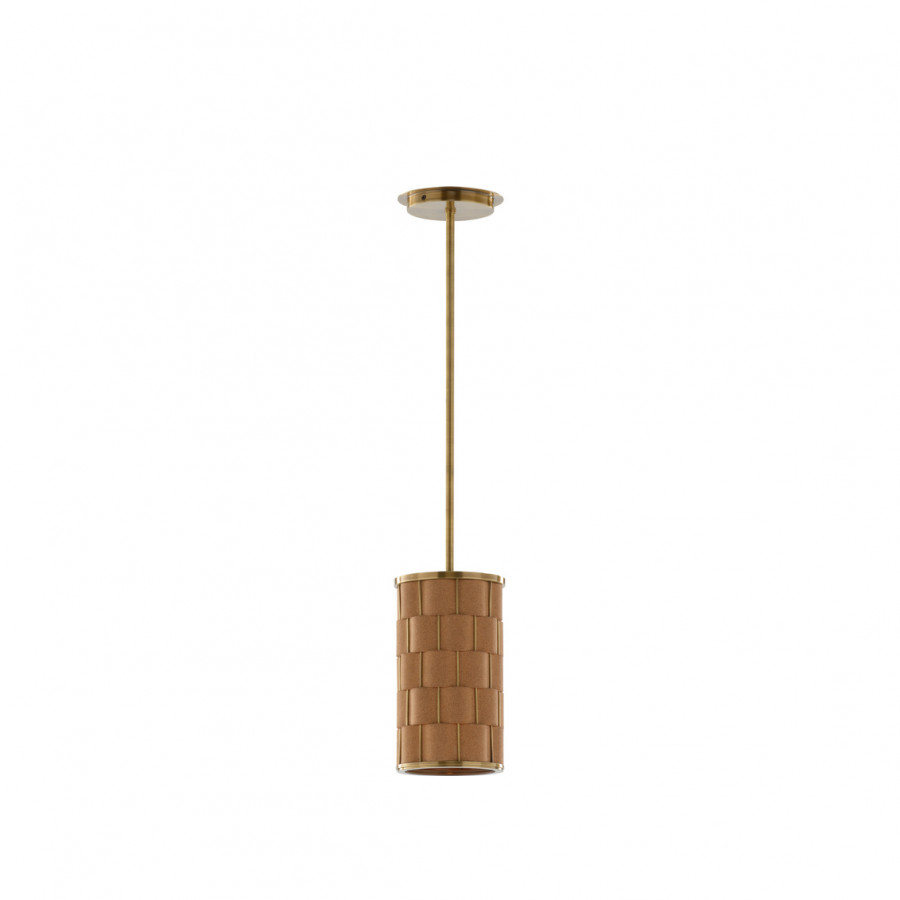 Wildwood - Jura Pendant in Natural/Antique Brass, Cork