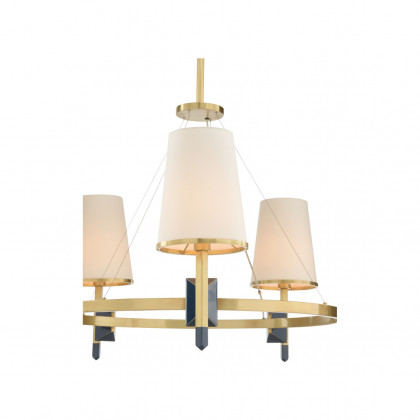 Wildwood - Zuri Chandelier in Antique Brass/Blue