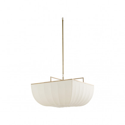 Wildwood - Perruche Pendant in Antique Brass/White