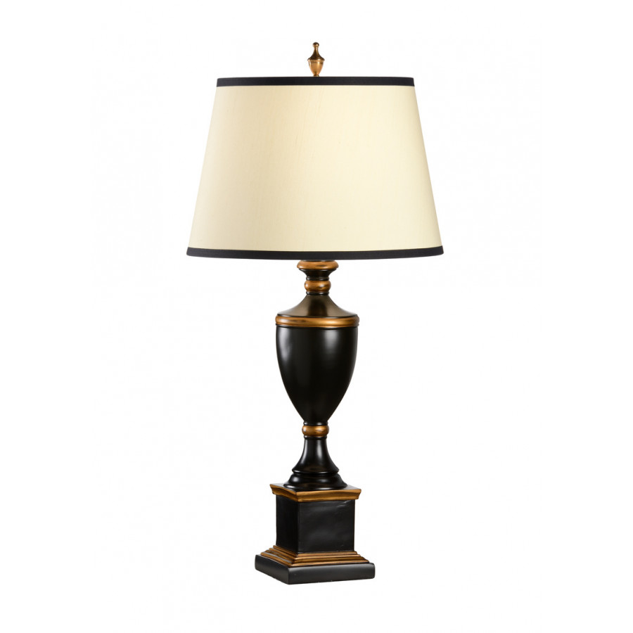Wildwood - Decorated Urn Lamp in Hand Painted, Composite