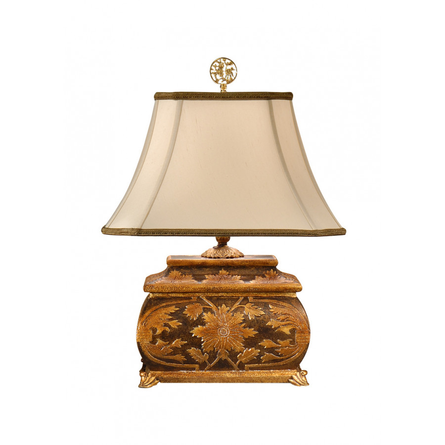 Wildwood - Gold Box Lamp in Metallic Bronze, Wood