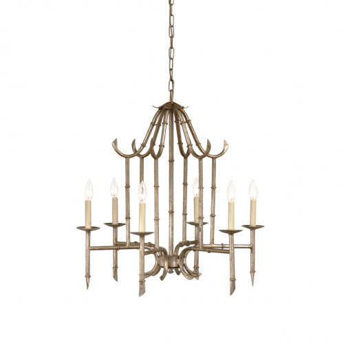 Wildwood Bamboo Chandelier - Silver