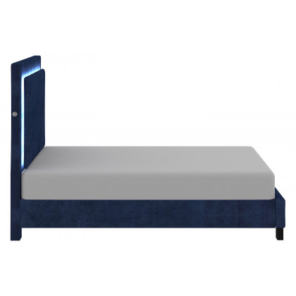 Worldwide Lumina 60" Queen Bed with Light - Blue