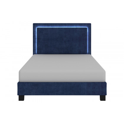 Worldwide Lumina 60" Queen Bed with Light - Blue
