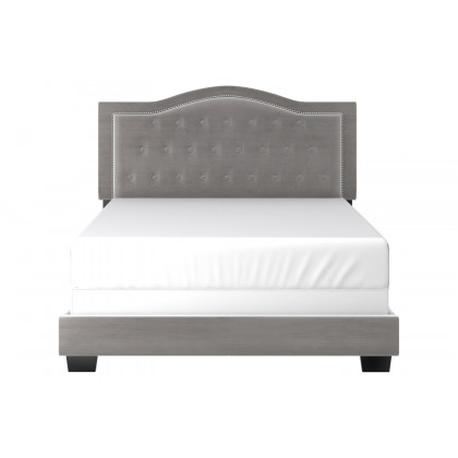 Worldwide Pixie 60" Queen Bed - Light Gray