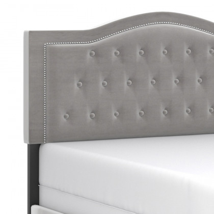 Worldwide Pixie 60" Queen Bed - Light Gray