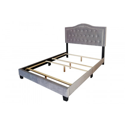 Worldwide Pixie 60" Queen Bed - Light Gray