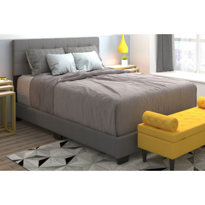 Worldwide Exton 60" Queen Bed - Light Gray