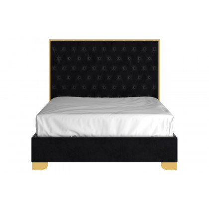 Worldwide Lucille 60" Queen Bed - Black/Gold