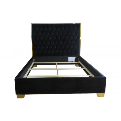 Worldwide Lucille 60" Queen Bed - Black/Gold
