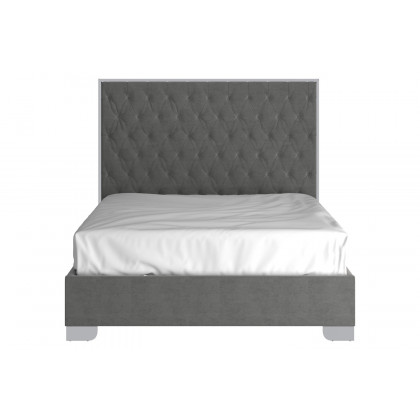 Worldwide Lucille 60" Queen Bed - Gray/Silver