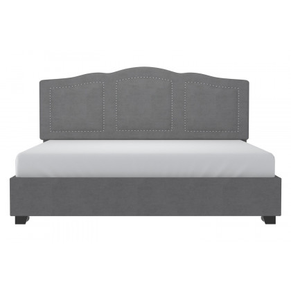 Worldwide Diana 78" King Bed with Storage - Gray