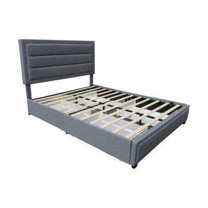Worldwide Russell 54" Double Platform Bed with Storage - Gray