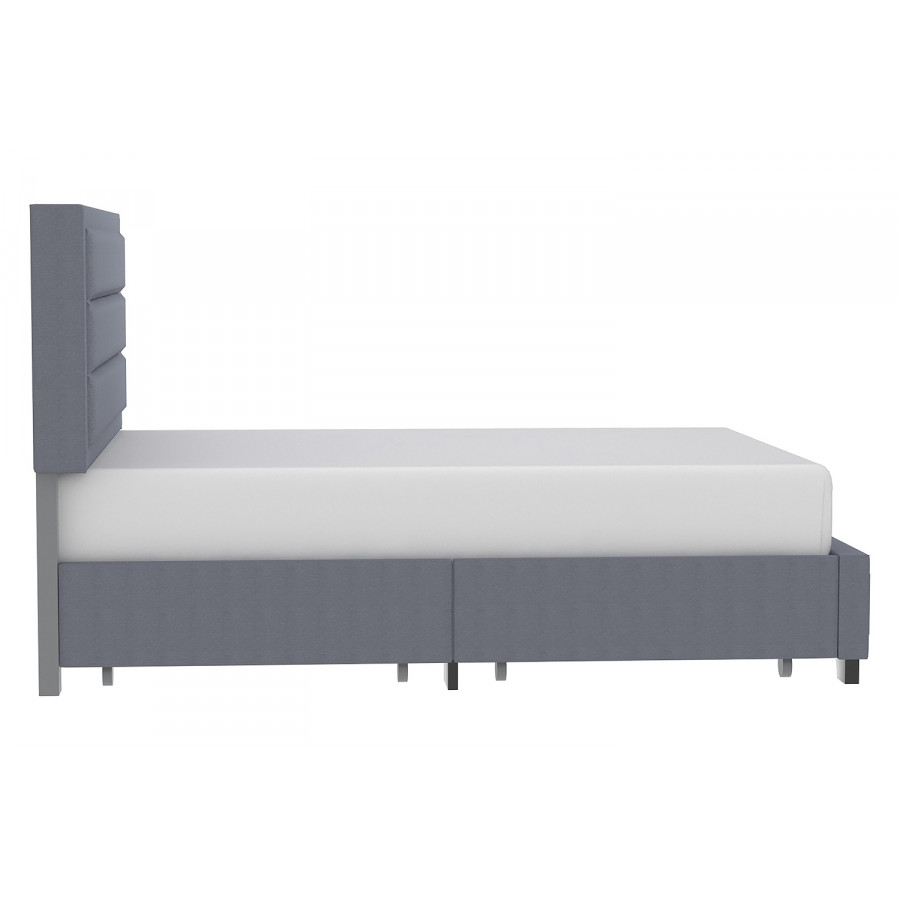 Worldwide Russell 60" Queen Bed with Storage - Gray