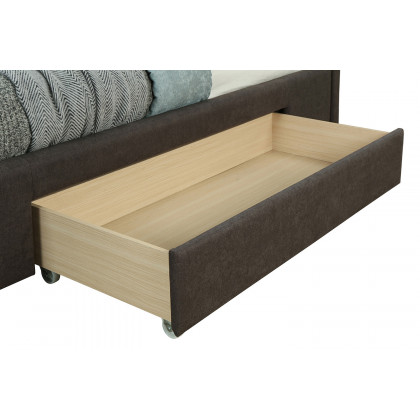 Worldwide Emilio 78" King Bed with Drawers - Charcoal