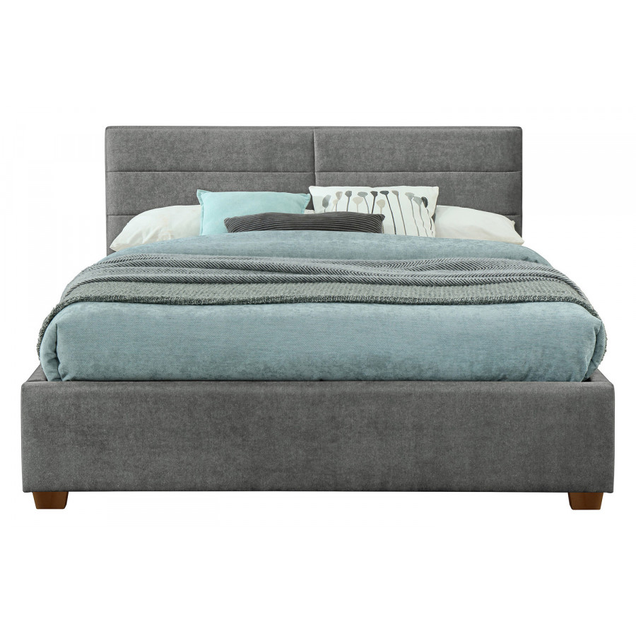 Worldwide Emilio 60" Queen Bed with Drawer - Light Gray