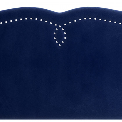 Worldwide Aurora 54"/60" Adjustable Headboard with Bench - Blue/Black