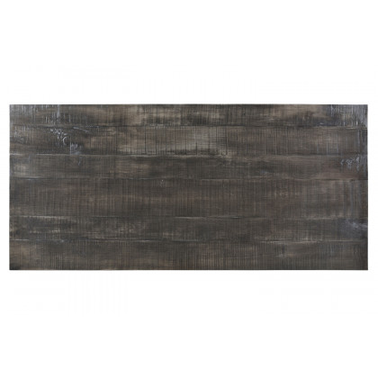 Worldwide Zax Rectangular Dining Table - Distressed Gray/Black