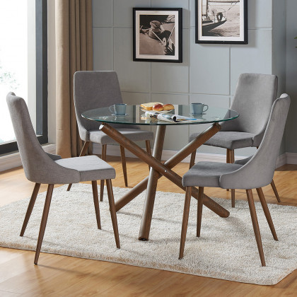 Worldwide - Rocca Round Dining Table in Walnut