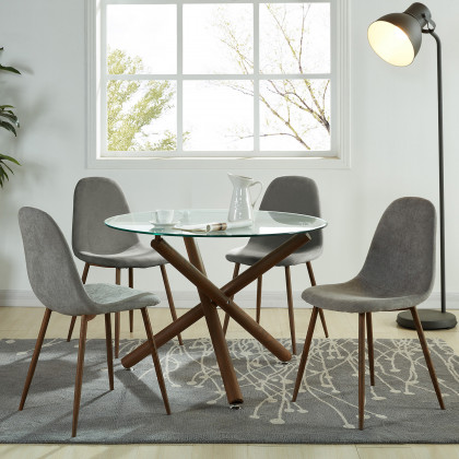 Worldwide - Rocca Round Dining Table in Walnut