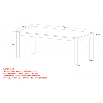 Worldwide - Krish Rectangular Dining Table in Dark Sheesham