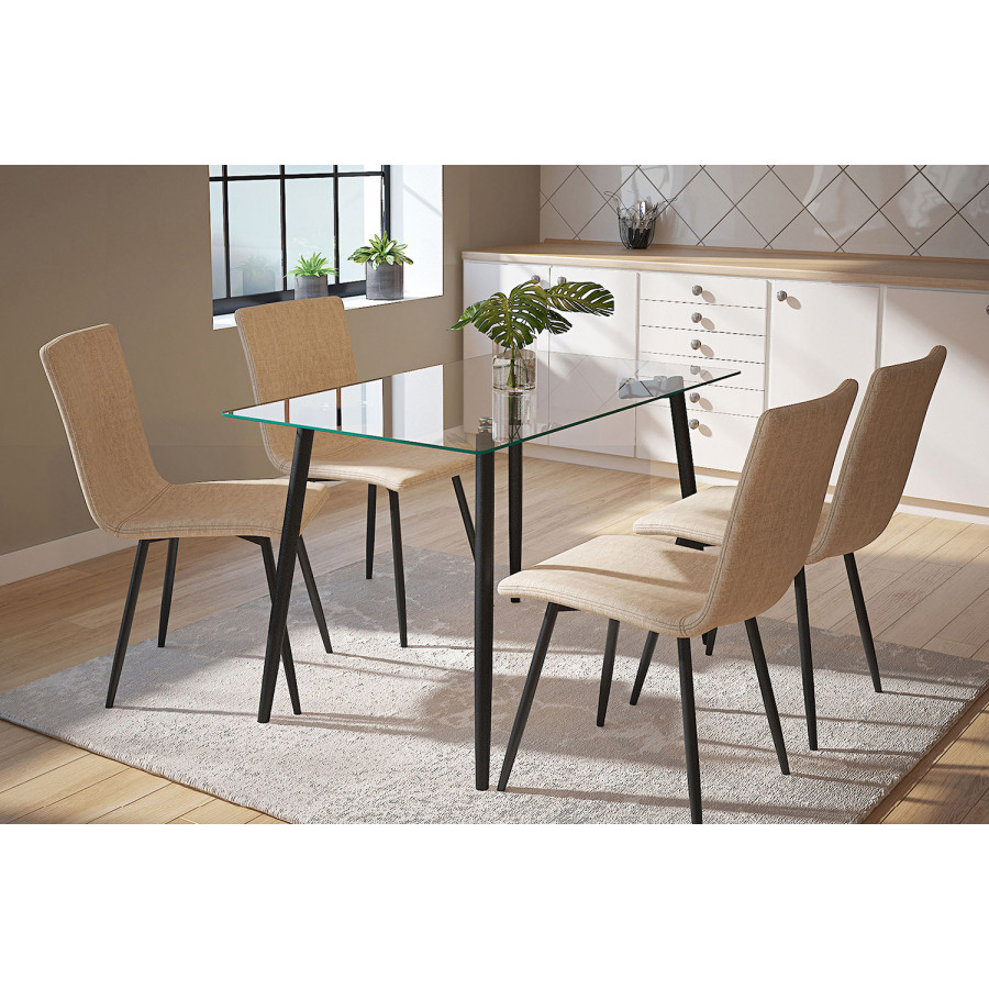 Worldwide Abbot Rectangular Dining Table - Black
