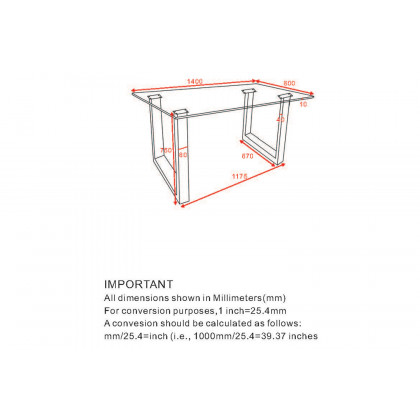 Worldwide Franco Rectangular Dining Table - Black