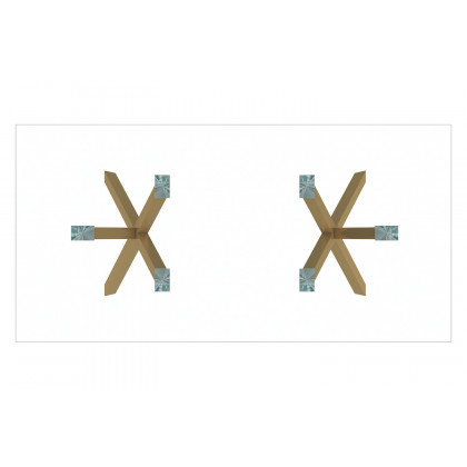 Worldwide Stark Rectangular Dining Table - Aged Gold