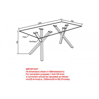 Worldwide Stark Rectangular Dining Table - Aged Gold