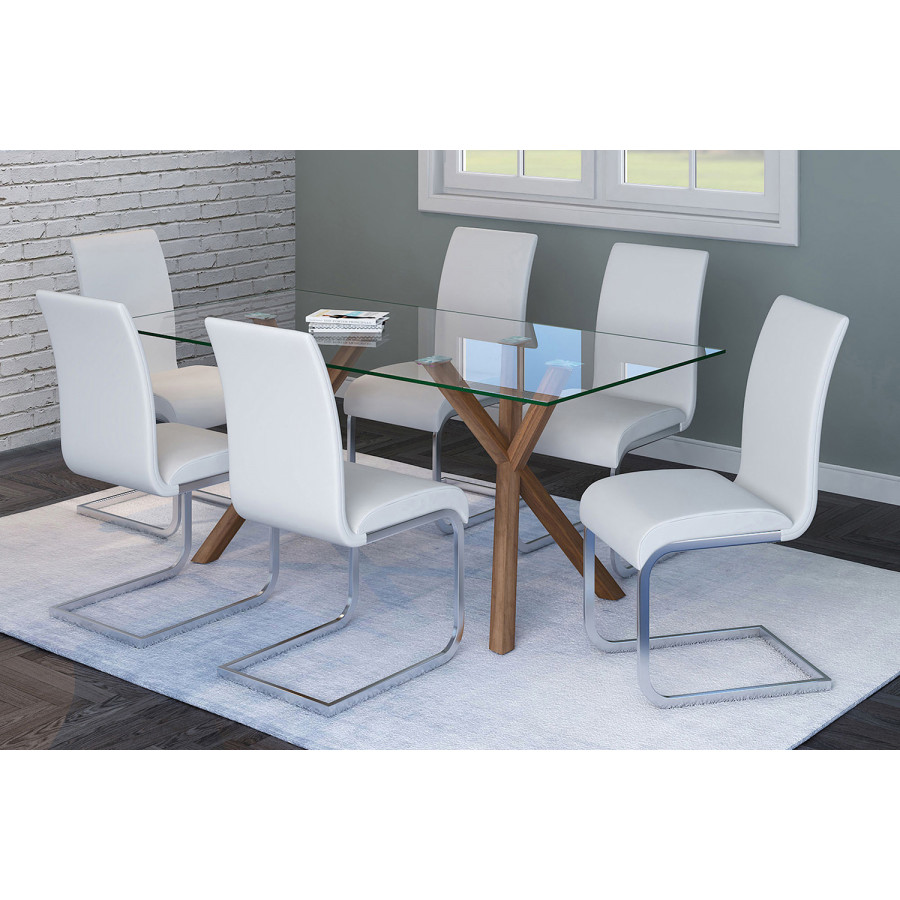 Worldwide Stark Rectangular Dining Table - Walnut