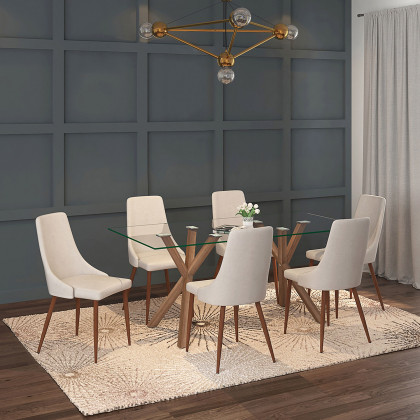 Worldwide Stark Rectangular Dining Table - Walnut