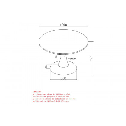 Worldwide Zilo 48" Round Pedestal Dining Table - White Faux Marble/Black