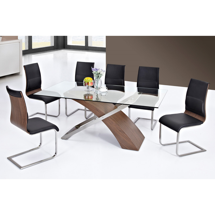 Worldwide - Veneta Rectangular Dining Table in Walnut