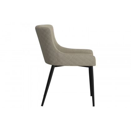 Worldwide Bianca Side Chair Set of 2 - Beige/Black