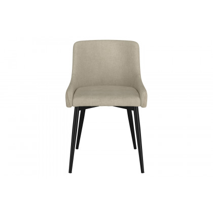 Worldwide Bianca Side Chair Set of 2 - Beige/Black