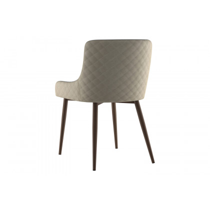 Worldwide Bianca Side Chair Set of 2 - Beige/Walnut