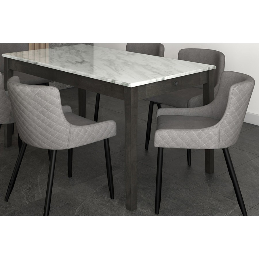 Worldwide Bianca Side Chair Set of 2 - Gray/Black