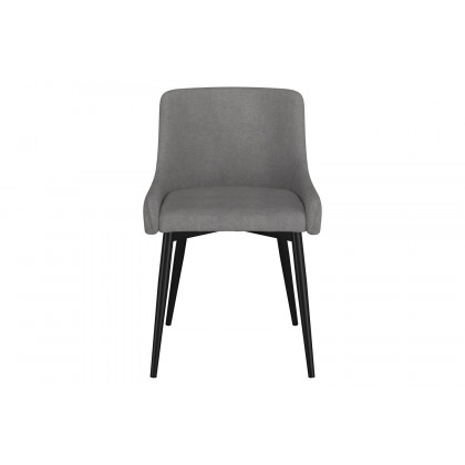 Worldwide Bianca Side Chair Set of 2 - Gray/Black