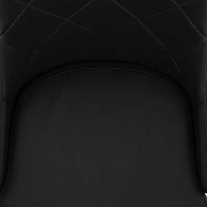 Worldwide Devo Side Chair Set of 2 - Black/Chrome