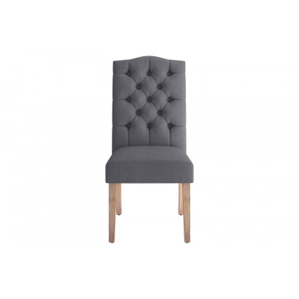 Worldwide Lucian Side Chair Set of 2 - Gray/Washed Gray