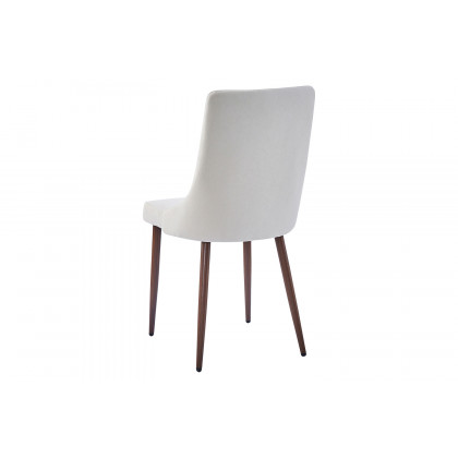 Worldwide Cora Side Chair Set of 2 - Beige/Walnut