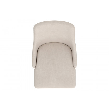 Worldwide Cora Side Chair Set of 2 - Beige/Walnut