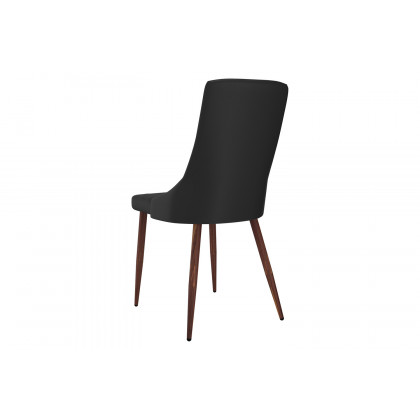 Worldwide Cora Side Chair Set of 2 - Black/Walnut